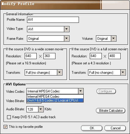 How to get divx avi format with Magic DVD Ripper