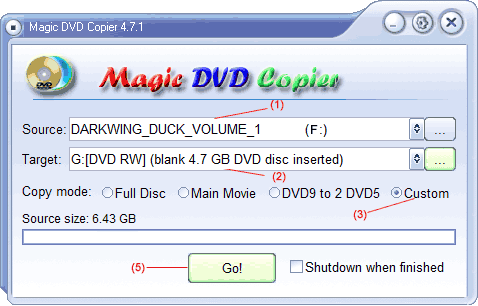 Copy episode DVDs