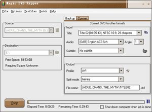 Magic DVD Ripper - backup DVD or convert it to DivX/WMV/AVI/MP4