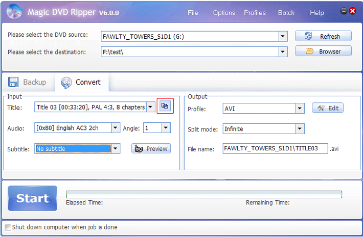 Convert TV Show DVD or episodic DVD to other formats with Magic DVD Ripper