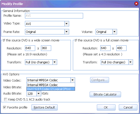 How to get divx avi format with Magic DVD Ripper