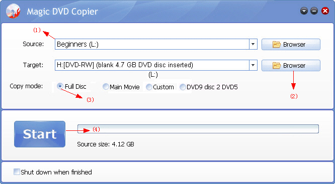 Copy DVD Bignners to blank DVD