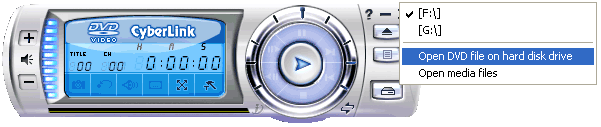 Playback DVD movie from hard disk with PowerDVD