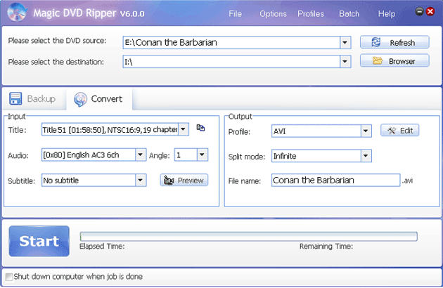 rip DVD Conan the Barbarian movie to other video formats