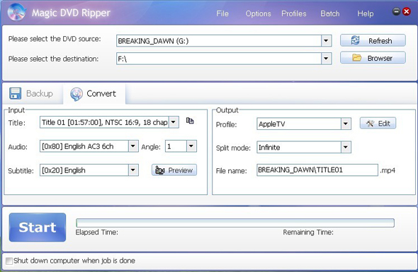 how to rip DVD to Apple TV