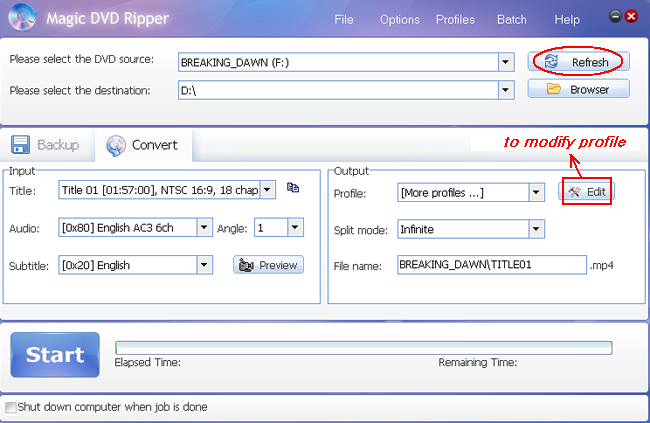 how to rip DVD to Zune --- interface