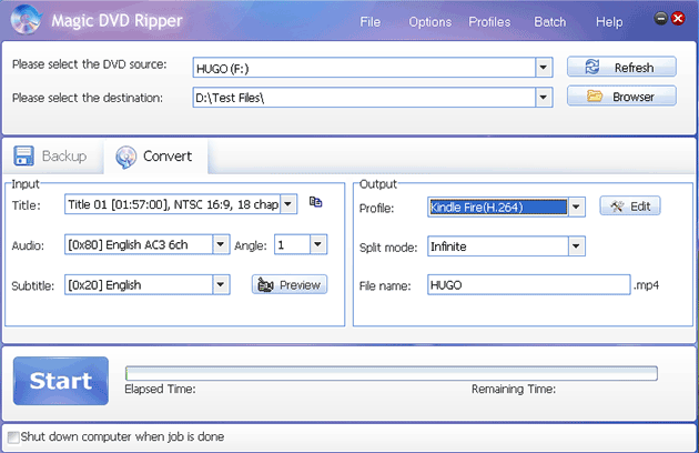 rip Hugo DVD movie onto Kindle Fire with Magic DVD Ripper 