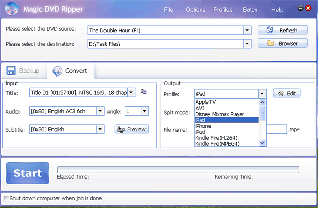 rip The Double Hour DVD movie onto iPad with Magic DVD Ripper