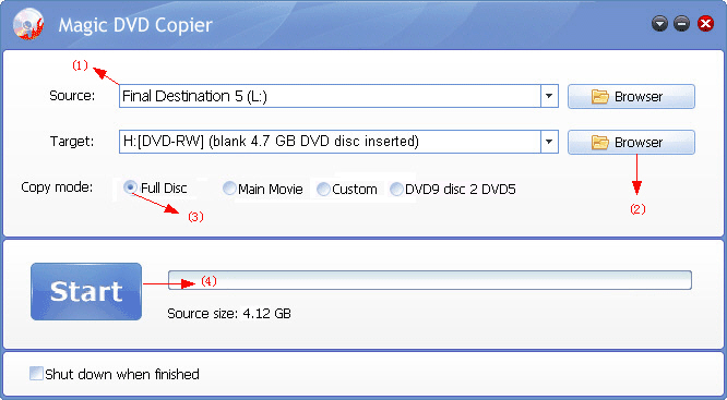 copy Final Destination 5 DVD with Magic DVD Copier