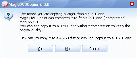 Confirm if compress this DVD