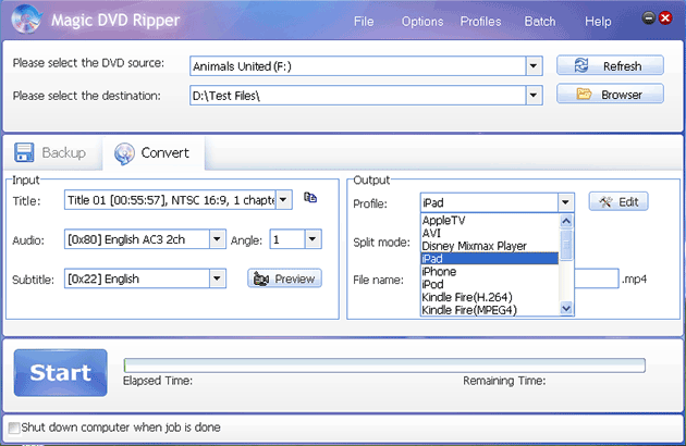 rip Animals United DVD to iPad with Magic DVD Ripper