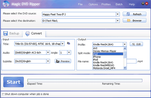 rip Happy Feet Two DVD onto iPad with Magic DVD Ripper