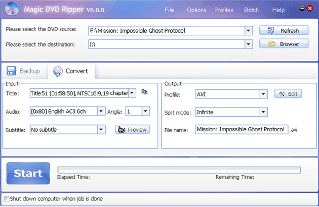 rip Mission: Impossible Ghost Protocol DVD with Magic DVD Ripper