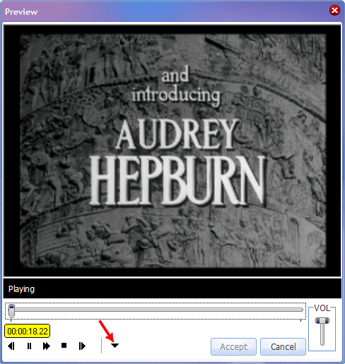 Select a clip to rip